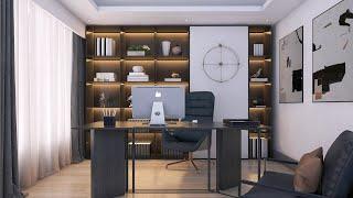 3ds Max Office Interior Modelling tutorial Seen in Vray rendering setup..