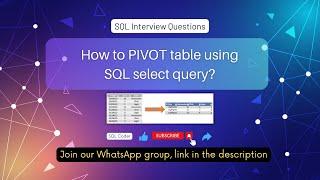 SQL Tutorial - Transform Table Structure | SQL Pivot table | CASE statement in SQL