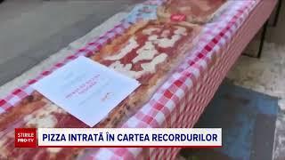 Pizza de record mondial: O echipă din Luxemburg a preparat o pizza de 101 metri