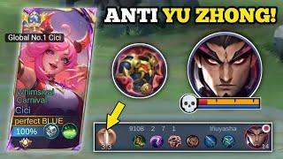 CICI BEST BUILD TO DOMINATE YU ZHONG IN EXP! (must try‼️) CICI BEST BUILD -MLBB