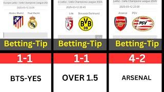 Match Predictions: Arsenal vs PSV, Porto vs Atletico Madrid, Real Madrid vs Lille, Borussia Dortmund