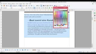 OpenOffice Hintergrundfarbe ändern