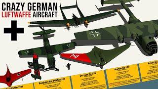 Crazy German Luftwaffe Aircraft Type & Size Comparison 3D