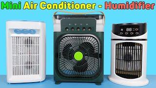 Mini Air Conditioner Fan - Cheap Air Cooler Fan USB, Spray Humidifier Water | Unboxing & Review