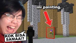 Gw Ikut Lomba Building, Tapi Pake Painting Satu Sisi Untuk Ngintip di Minecraft