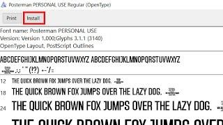 how to Install fonts in windows 10