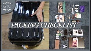 How I pack my carry-on suitcase for a short trip | Packing checklist | Justine Leconte