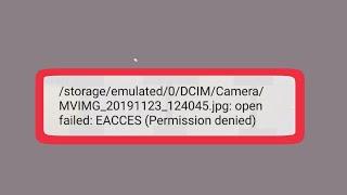 Camera Android || Fix Open failed EACCES ( Permission denied ) Problem Solve