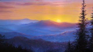 Smoky Mountain Sunset | Landscape Painting