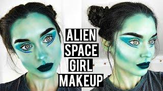 Alien / Space Girl Halloween Makeup Tutorial - Cute & Easy | KatesBeautyStation