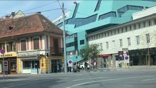 Driving trough city Graz-Styria Austria [4K]