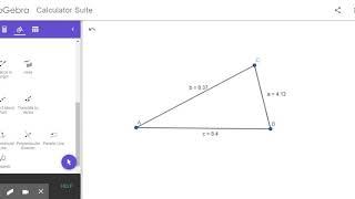 Geogebra tutorial - drawing triangles