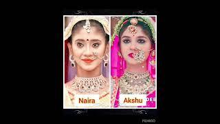 Naira vs Akshu of yrkkh in same color dresses #yrkkh #naira #akshu