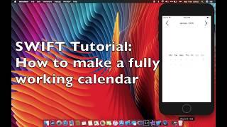 Swift tutorial : How to create a fully working Calendar with a view lines of code