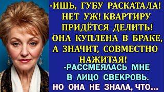 Свекровь с моим мужем придумали чумачечий план, как разделить мою квартиру. Но не тут-то было!