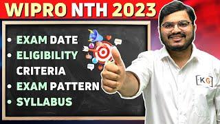 Wipro Elite NTH 2023 || 30,000 Vacancies || 2023 Passout Hiring || Exam Date, Exam Pattern, Syllabus