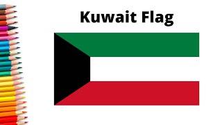 kuwait flag drawing easy | Kuwait Flag