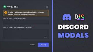 Create Modals in Discord | Discord.js v14 