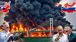 Today, July 3rd! Russian military sent to China was blown up on the bridge by US-Taiwan TOW