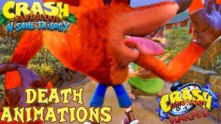 Crash Bandicoot N Sane Trilogy - All Death Animations Montage For Crash Bandicoot: Warped (PS4)