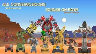 All Constructicons Scenes + Devastator - Transformers ROTF