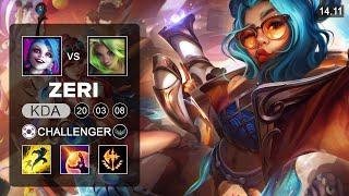 Zeri vs Jinx ADC - KR Challenger - Patch 14.11 Season 14