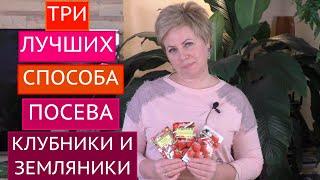 ТРИ СУПЕР СПОСОБА ПОСЕВА ЗЕМЛЯНИКИ И КЛУБНИКИ! ВСХОДЫ ОБЕСПЕЧЕНЫ!