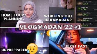 Feeling unprepared, house tour/plan, headaches and working out during Ramadan | Ramadan Vlog 2022 #1