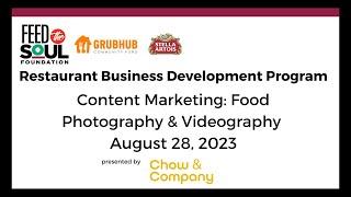 2023 RBDP Workshop  Content Marketing  Food Photography & Videography with Chow and Company