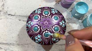 Dot Art Mandala Stone Painting | Step by Step | Art Process Video