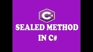 SEALED METHOD IN C# PROGRAMMING (URDU / HINDI)