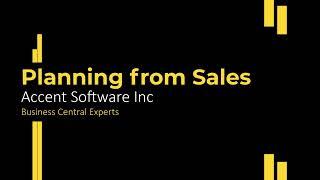 Microsoft Dynamics 365 Business Central - How Planning Can React to Sales