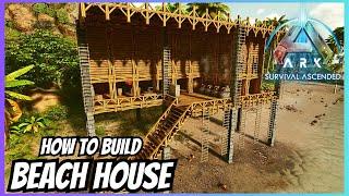 How to Build a Beach House Base - Build Tutorial - Ark Survival Ascended