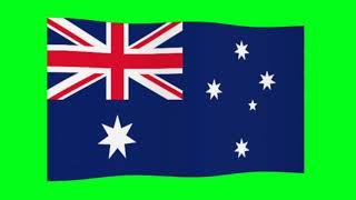 Green Screen Australia Flag | Green Screen Australia Waving Flag | Australia Animation Flag