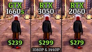 RTX 2060 vs RTX 3050 vs GTX 1660 Super | Test In 10 Games at 1080P & 1440P
