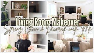 NEW! 2025 EARLY SPRING LIVING ROOM MAKEOVER | Clean and Decorate with me | Small House Decor Haul