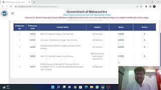 NEET PG 2022 Maharashtra State Choices Filling Demo Video