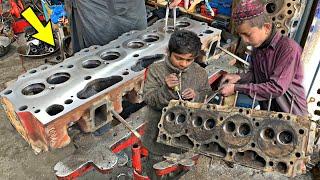 Repairing Of Old Rusted 8 Cylinder Head | Dead CylinderHead Restore