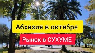 Какие фрукты в Абхазии в октябре. Цены на рынке . Погода в Абхазии в октябре.