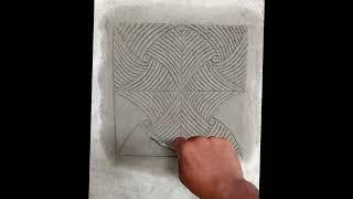 How to make cement zentangle art : Steps by steps