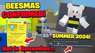 BEESMAS COMING IN SUMMER 2024 BUT NOT XMAS... + EVENT RELEASE DATE TODAY!! (BEE SWARM SIMULATOR)