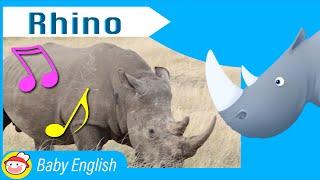 Rhino | Awesome Animals | Music for Kids