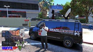 KUFFSrp LIVE! Weazel News Chasing Calls! | FiveM KUFFSrp GTA Roleplay Server (News)