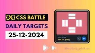 CSS Battle Daily Targets Solution | December 25, 2024 | #html #css #cssbattle