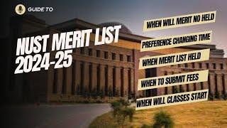 Nust merit List 2024-25 | Nust admission Process 2024-25