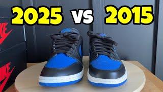 Air Jordan 1 Low Royal Comparison 2025 vs 2015