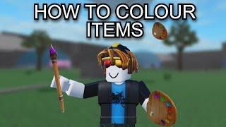 HOW TO COLOR ITEMS  ..   LUCKY BLOCKS Battlegrounds