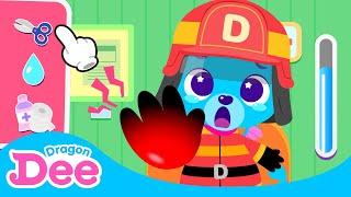 Fire Fire, Go Away! | Fire Safety Game | Good habits Game | Dragon Dee | Nursery Rhymes Kids Videos