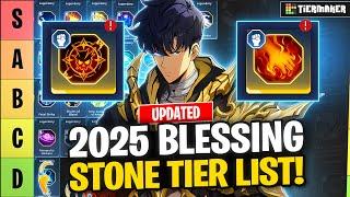 2025 ULTIMATE BLESSING STONE TIER LIST! - Solo Leveling Arise