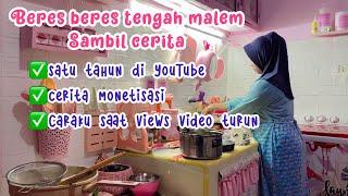 JAM 1 MALAM BEBERES DAPUR BERANTAKAN | CLEANING MOTIVATION #cleanwithme